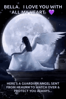 angel night moon goodnight guardian angel