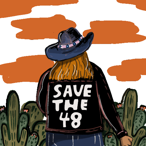 Save The48 Cowboy Sticker - Save The48 Cowboy Fist Stickers