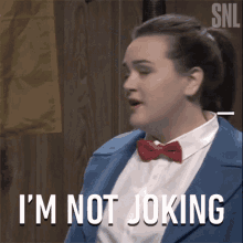 Im Not Joking Lauren Holt GIF - Im Not Joking Lauren Holt Saturday Night Live GIFs