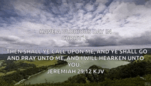 a quote from jeremiah 29:12 kjv is displayed