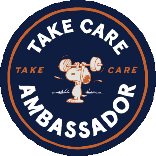 Take Care Ambassador Badge Snoopy Sticker