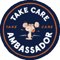 Take Care Ambassador Badge Snoopy Sticker - Take Care Ambassador Badge Snoopy Peanuts Stickers