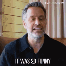 It Was So Funny Peter Hermann GIF - It Was So Funny Peter Hermann Younger GIFs