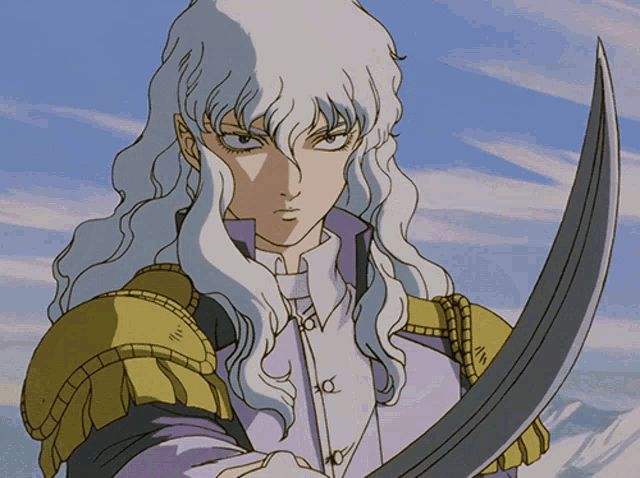 Griffith swinging his saber