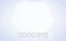 a cartoon explosion with the words goodbye written on it