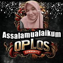 an oplos community logo with a woman in a hijab