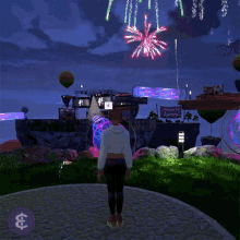 Watching The Fireworks Atom Universe GIF