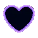 a pink heart with a purple heart inside of it