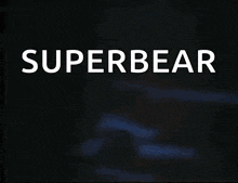 a cartoon bear in a superhero costume is flying in the air