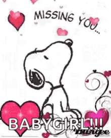 love snoopy hearts wondering missing you