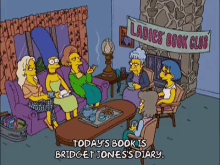 Today'S Book Is Bridget Jones Diary GIF - Book Club Todays Book The Simpsons GIFs