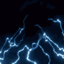 a blue lightning bolt in the shape of a man