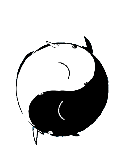 Downsign Yin And Yang Sticker