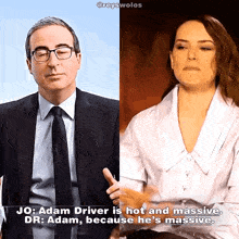 John Oliver Adam Driver GIF - John Oliver Adam Driver Daisy Ridley GIFs