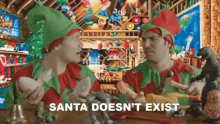 Santa Doesnt Exist Christmas GIF - Santa Doesnt Exist Christmas Elves GIFs