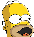 Homer Pog Sticker - Homer Pog Lazy Lekku Stickers