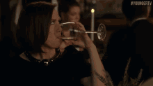 Choking On Wine GIF - Younger Tv Younger Tv Land GIFs