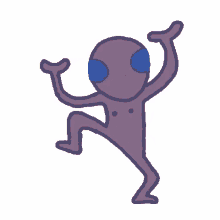 alien dance party happy jumping