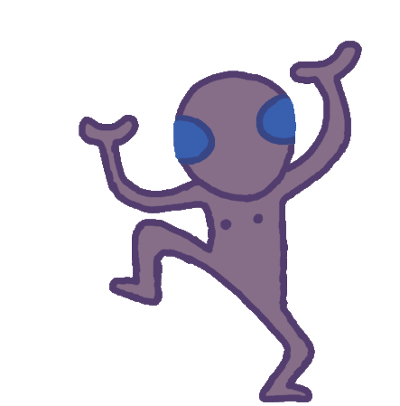 Alien Dance Sticker - Alien Dance Party Stickers