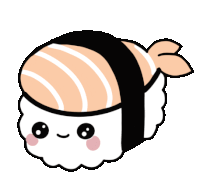cute animated sushi