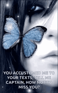 Blue Butterfly GIF - Blue Butterfly Girl GIFs