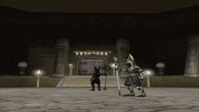 a video game scene with a statue of anubis standing in front of a door
