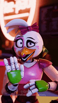 Glamrock Chica Red Flags GIF