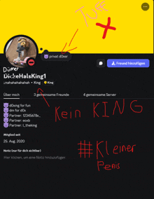a screenshot of a person 's facebook page with the name dickelhalsking1 on it