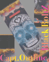a picture of a skull with the words capt.outline written below it