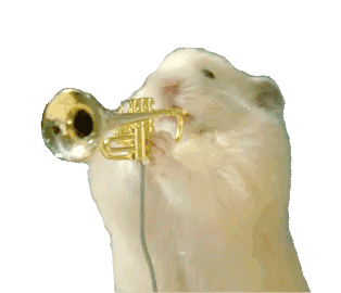 Hamster Trumpet Sticker - Hamster Trumpet Trumpet Hamster Stickers