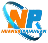 a logo for nuansa priangan with a blue ring around it