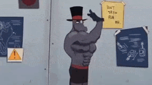 Villanous Black Hat GIF - Villanous Black Hat Black Hat Muscle GIFs
