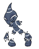 a black and white drawing of a monster with sharp claws on its feet