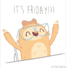 Its Friday Celebrate GIF - Its Friday Celebrate Sloth GIFs