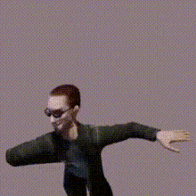 a man in a black shirt and sunglasses is dancing