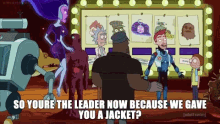 Rick And Morty Leader GIF - Rick And Morty Leader Jacket GIFs
