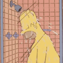 Homer Shower GIF - Homer Shower Mornings GIFs