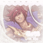 a drawing of a man with red hair and the words sett only de ray on the bottom