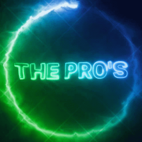 The Pros! - Gif showing electric blues and greens