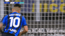 a soccer player with the number 10 on the back of his shirt
