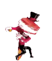 a pixelated image of a cartoon character with a huge mouth