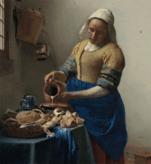 Joan Vermeer La Lattaia Animato By Miki4 GIF