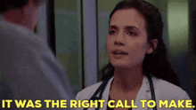 Chicago Med Natalie Manning GIF - Chicago Med Natalie Manning It Was The Right Call To Make GIFs