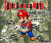 Gangsta Mario GIF - Gangsta Mario Super GIFs