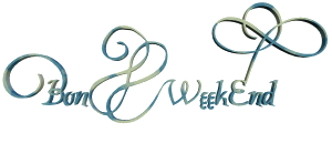 Bon Weekend Letters Sticker - Bon Weekend Letters Sparkling Stickers