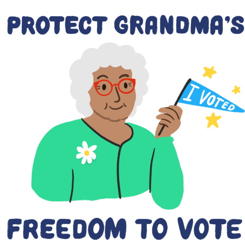 Protect Our Freedom To Vote Protect Grandma Sticker - Protect Our Freedom To Vote Protect Grandma S Freedom To Vote Stickers