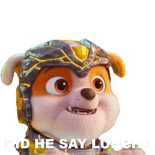 Did He Say Lunch Rubble Sticker - Did He Say Lunch Rubble Paw Patrol The Mighty Movie Stickers