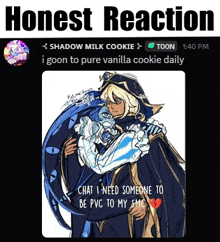 a picture of a shadow milk cookie hugging another person