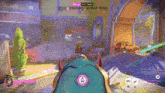 a screenshot of a video game with a purple circle that says ' x ' on it