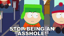 Stop Being An Asshole Kyle Broflovki GIF - Stop Being An Asshole Kyle Broflovki South Park GIFs